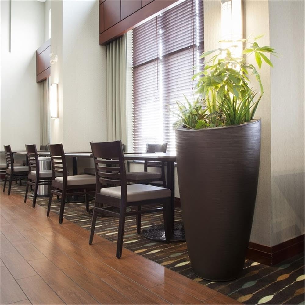 Mayne Modesto 20in Round Modern Planter, Neptune Blue | All season, Indoor/Outdoor, Double-wall design, Fade resistant, 15-year warranty