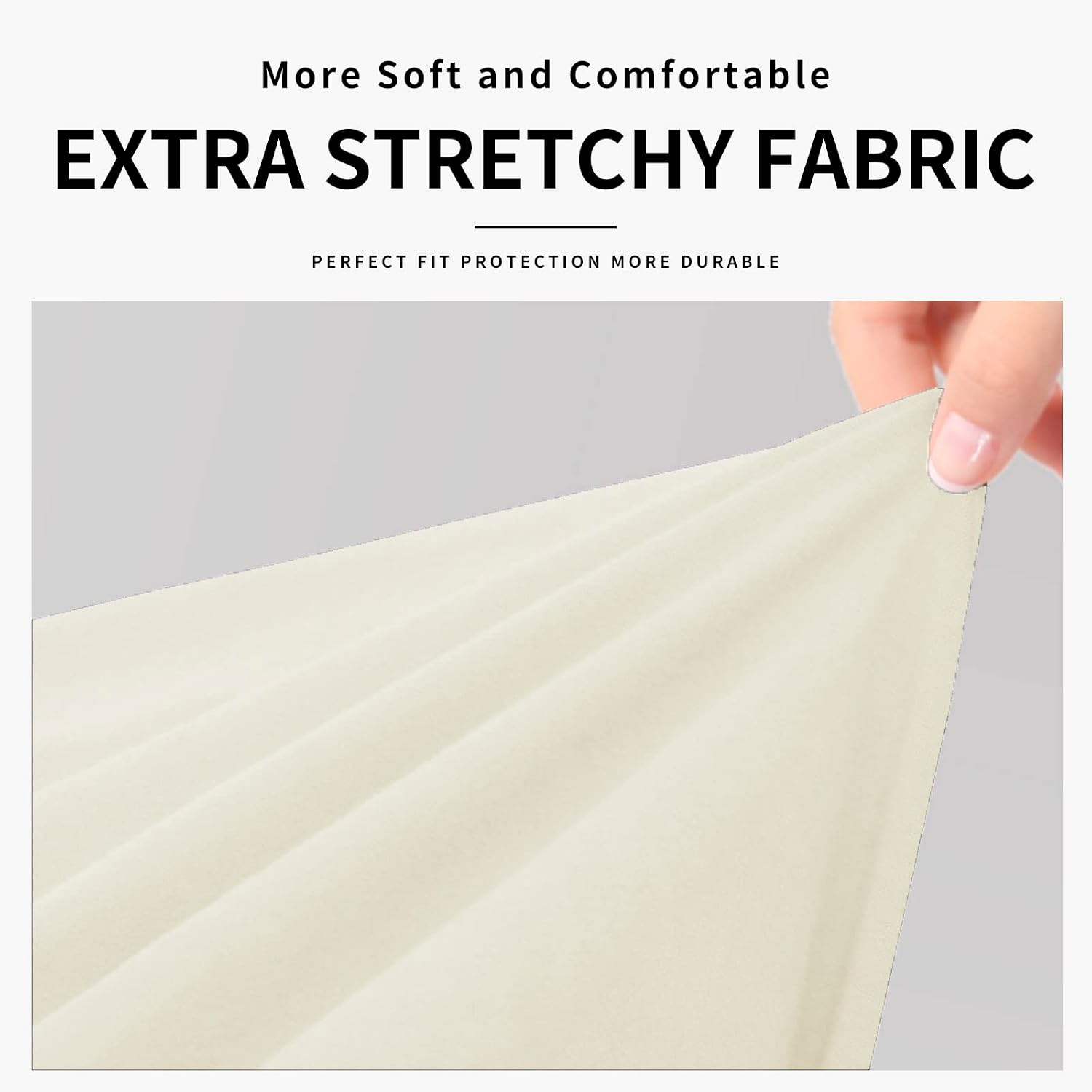 Easy-Going 4 Pieces Waterproof Recliner Chair Slipcover Washable | Stretch Soft Couch Cover for Dogs, Sofa Slipcover for Recliner Couch Furniture Protector for Kids, Pets Dark Gray