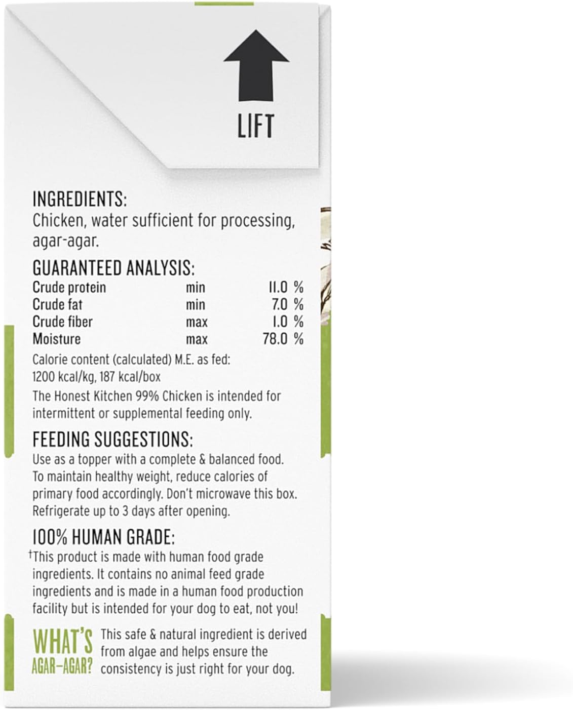 The Honest Kitchen Human Grade Wholemade™ Dehydrated Grain Free Dog Food – Complete Meal or Dog Food Topper – Chicken 4 lb (Makes 16 lbs)