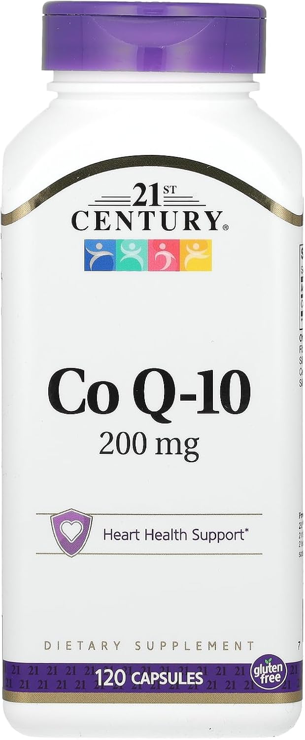 21st Century CoQ10 200mg Softgels, Heart & Antioxidant, 90 Count | Coenzyme Q10 200 mg Fast-Release Liquid Softgels, Heart Health & Antioxidant Support, Gluten Free, No Artificial Colors