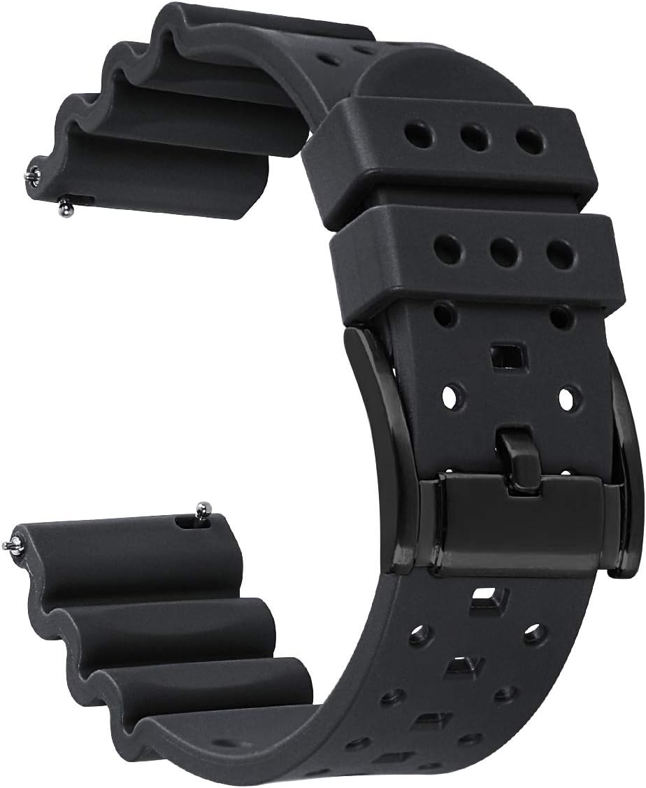 HUAFIY Silicone Watch Band 20mm22mm24mm FKM Rubber Watch Band for Men Women