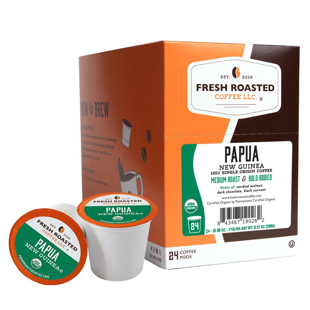 Fresh Roasted Coffee, Organic Colombian K-Cup Pods for Keurig Brewers, Medium Roast, USDA Organic, Kosher, 24 Count (Pack of 3)