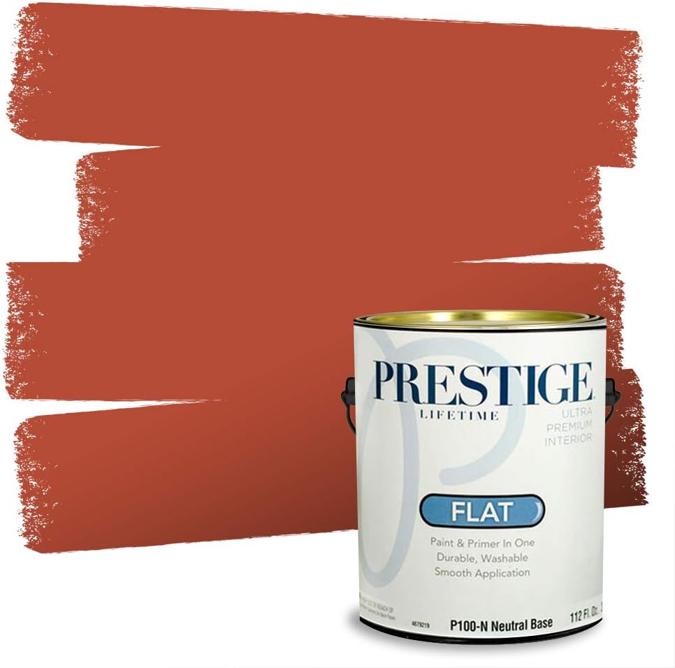PRESTIGE Paints Exterior Paint and Primer In One, 1-Gallon, Semi-Gloss, Comparable Match of Sherwin Williams* Captivating Cream*