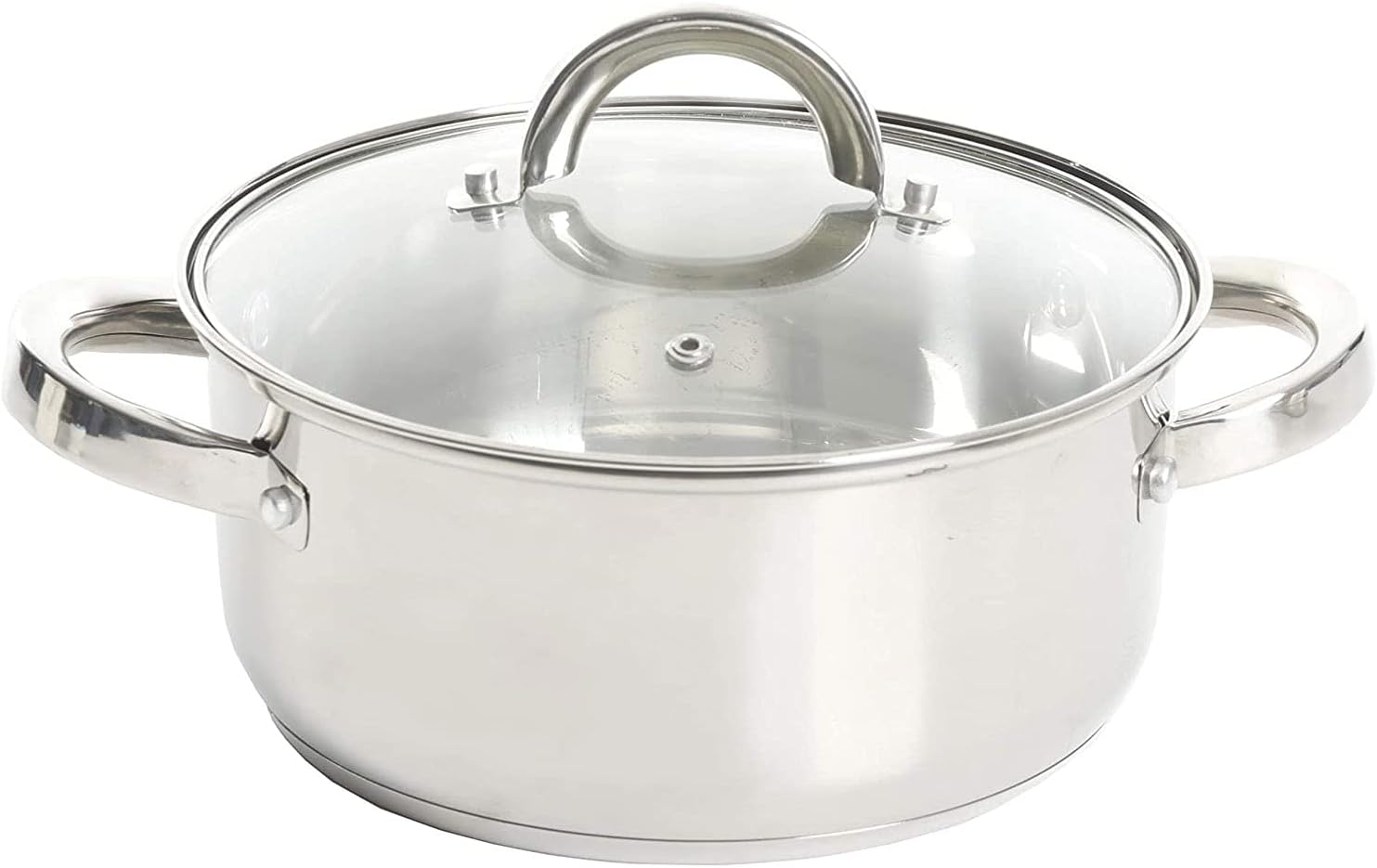 Oster Dutch Oven with Steamer Basket 3-Quart - Sangerfield Stainless Steel, Stovetop Steamer for Vegetables, Rice & Tamales, Dishwasher Safe