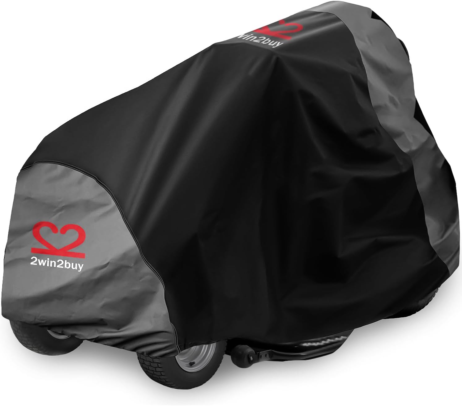 Riding Lawn Mower Cover 600D Lawnmower Covers Waterproof, up to 54" Decks | Universal Outdoor Lawn Tractor Cover Tarp All Weather Ride on Mower Covers, Heavy Duty 600D, Elastic Cord & Storage Bag