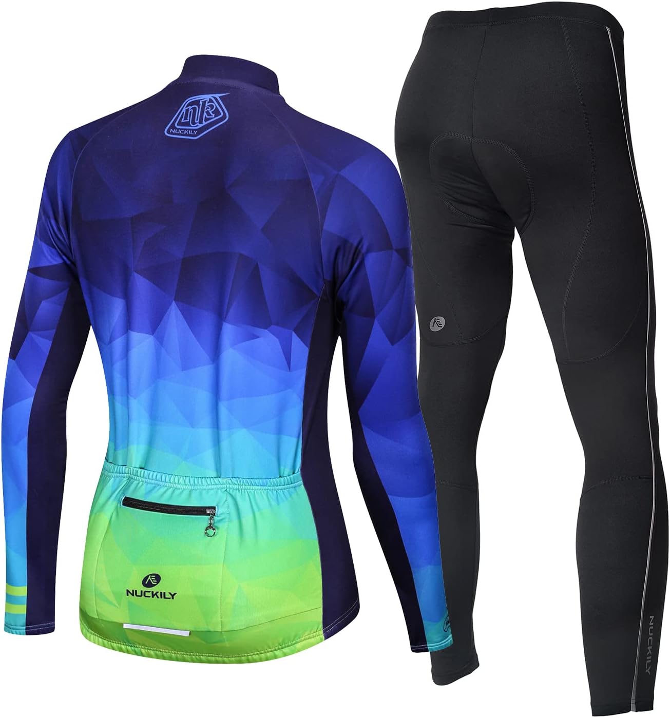 Mens Cycling Suit Windproof Winter Thermal Fleece Sportswear Clothing Set Riding Jersey Jacket & 3D Padded Pants Trousers