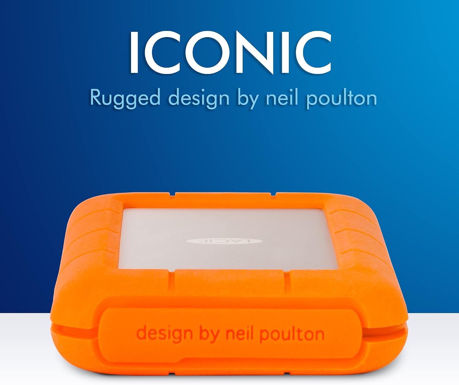 LaCie Rugged USB-C, 4TB, Portable External Hard Drive, Drop, Shock, Dust, Rain Resistant, for Mac & PC (STFR4000800) | Drop, Shock, Dust