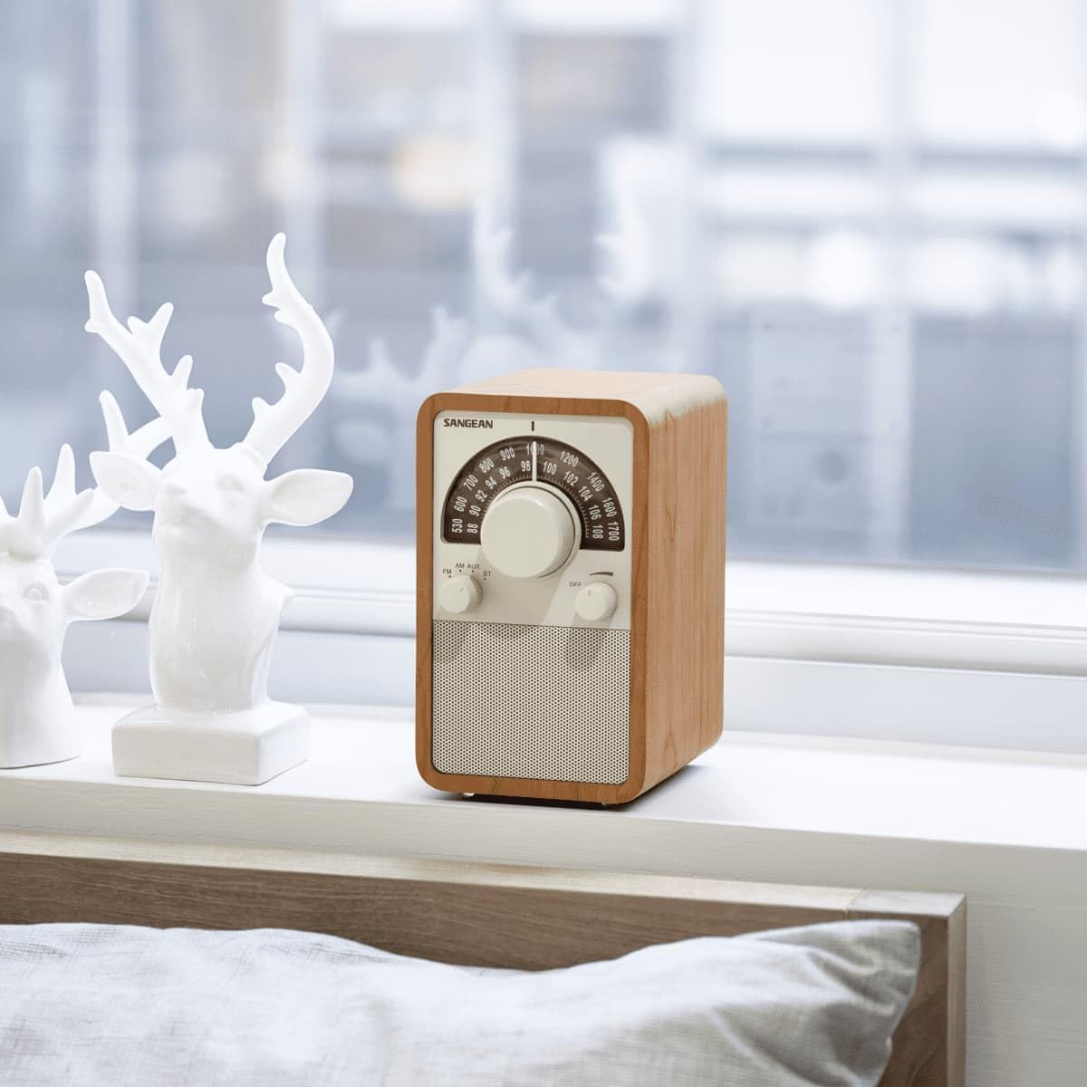 Sangean WR-15WL AM/FM Table Top Wooden Radio, Walnut
