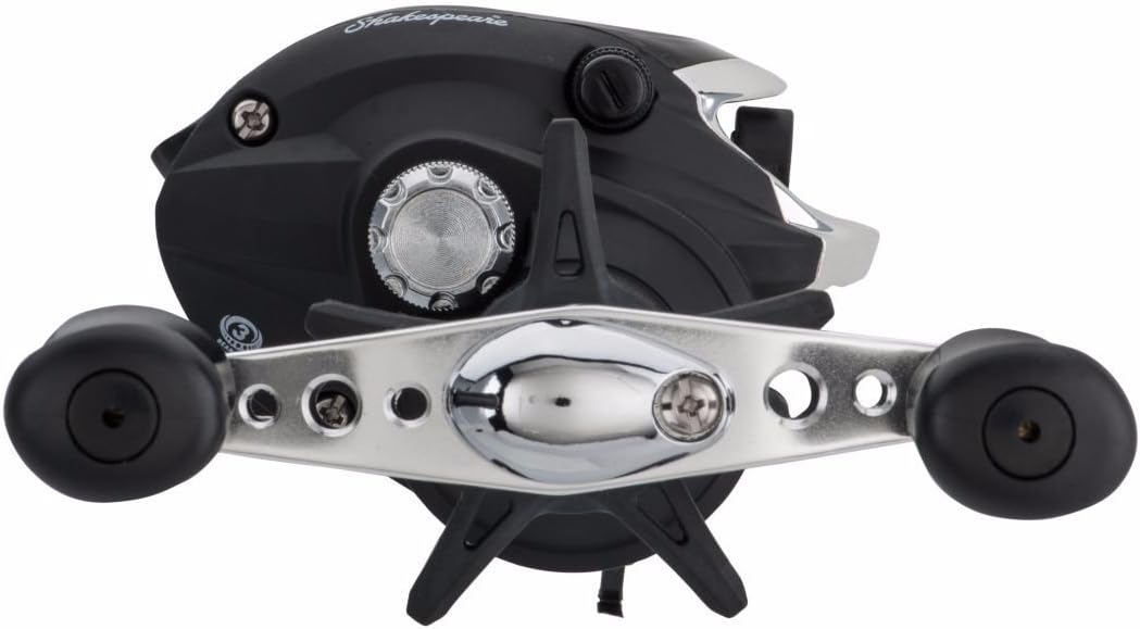 Shakespeare Agility Low Profile Baitcast Fishing Reel, Right Handle Position, Multi-Disk Drag System, Brass Drive and Pinion Gears