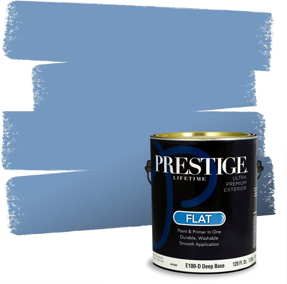 PRESTIGE Paints Exterior Paint and Primer In One, 1-Gallon, Semi-Gloss, Comparable Match of Sherwin Williams* Nifty Turquoise*
