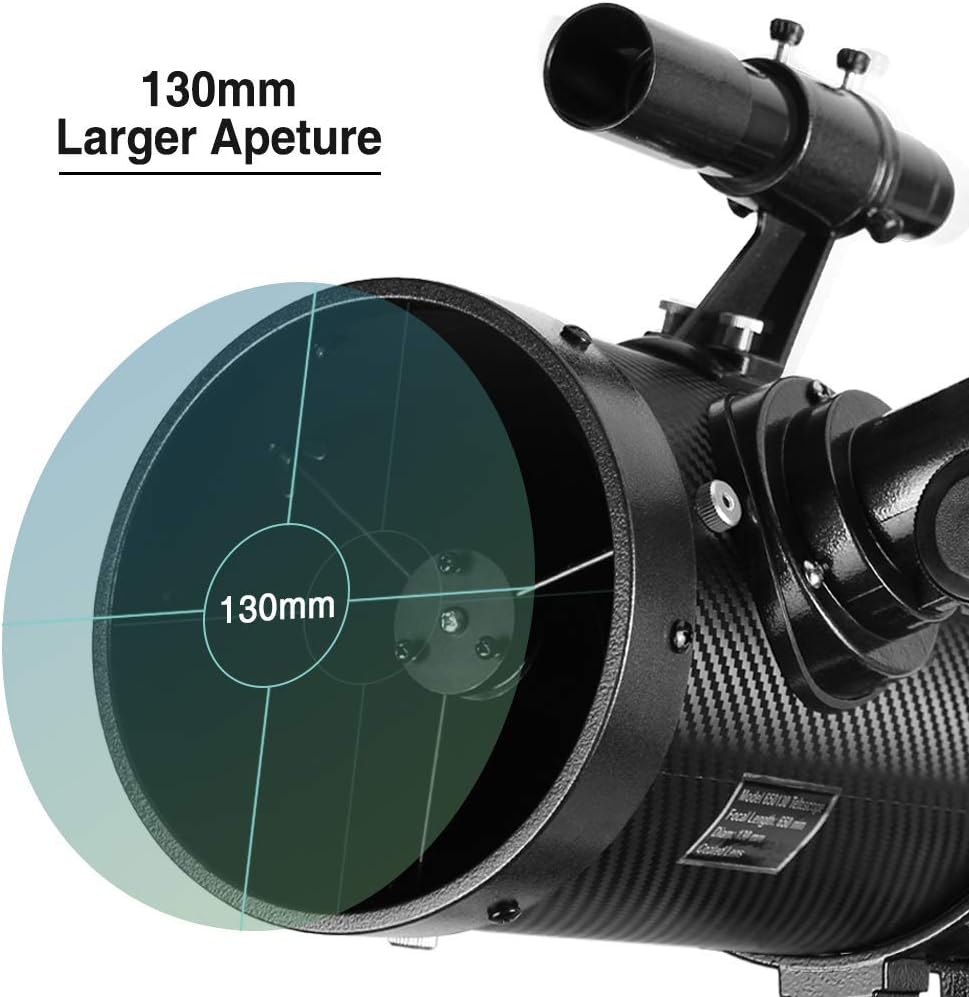 Telescope 130EQ Newtonian Reflector Telescopes for Adults, Professional Telescopes for Adults Astronomy