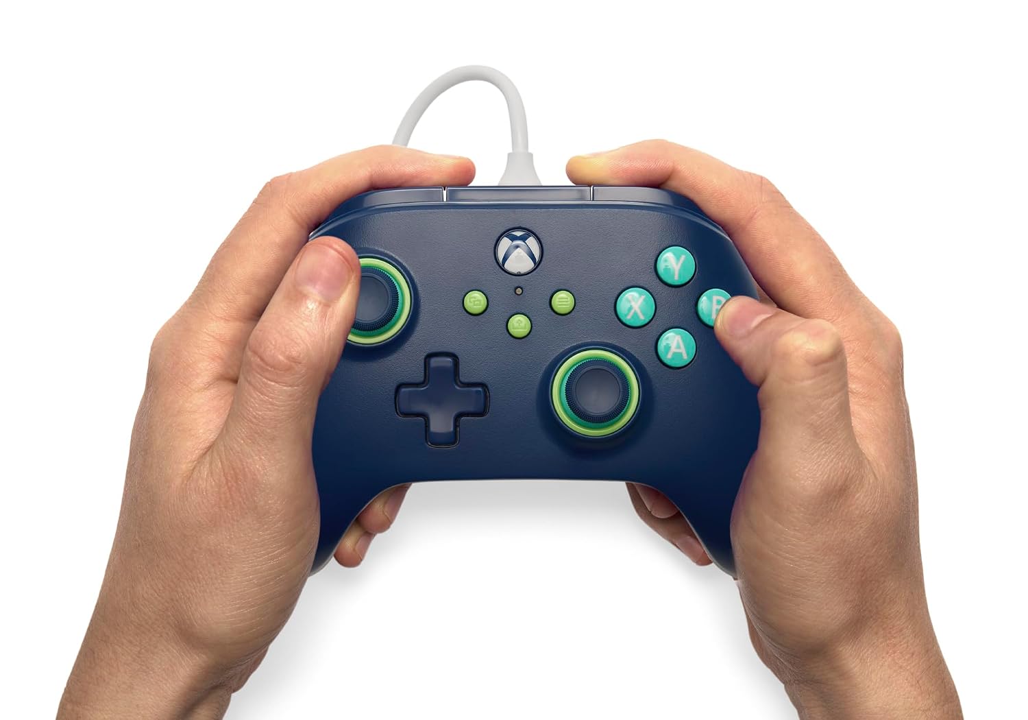 PowerA Wired Controller for Xbox Series X|S - blue, gamepad, video game/gaming controller, works with Xbox One, Officially Licensed