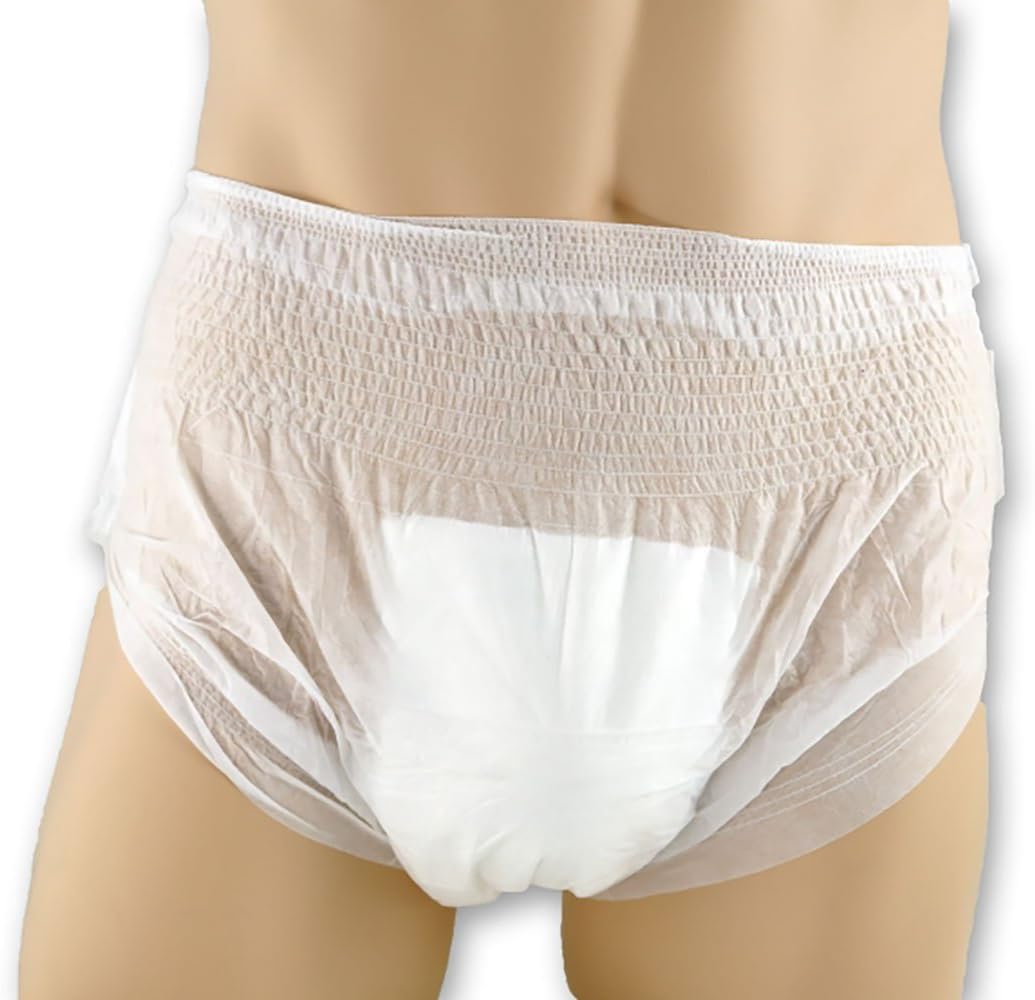 Unique Wellness-Absorbent Underwear (Pull-Ups) Size Medium (19"–30" Waist) 16 Count, Made in USA