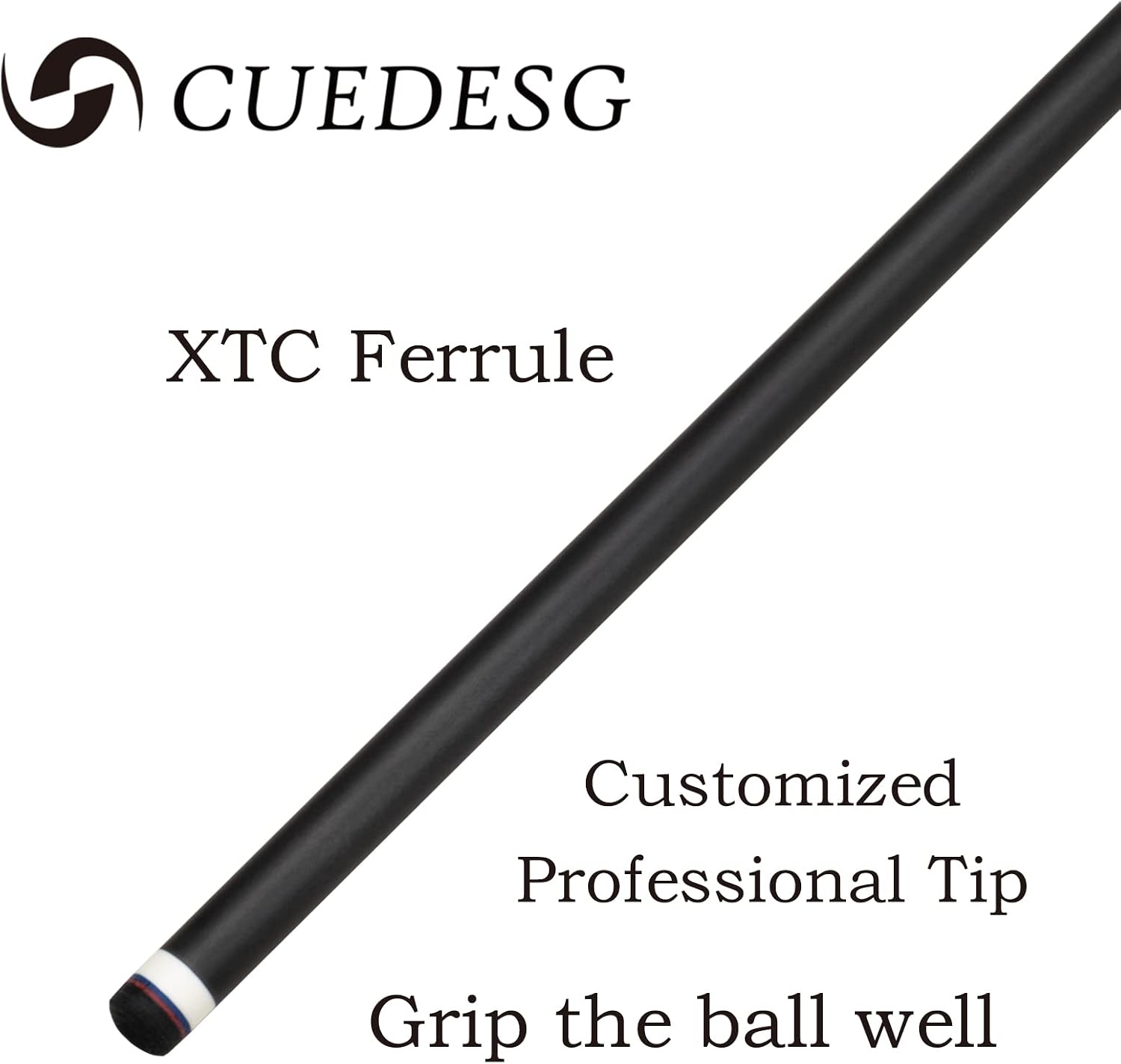 Carbon Fiber Pool Cue Stick 10.5mm/11.8mm/12.5mm,Low Deflection Pool Stick,Professional Cue Stick with Case