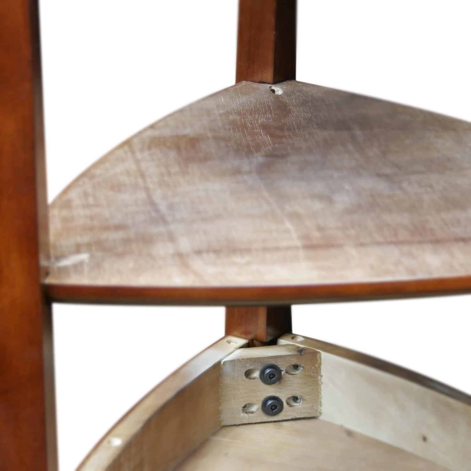 Leick Home Shield Wedge End Table, 21", Glazed Auburn