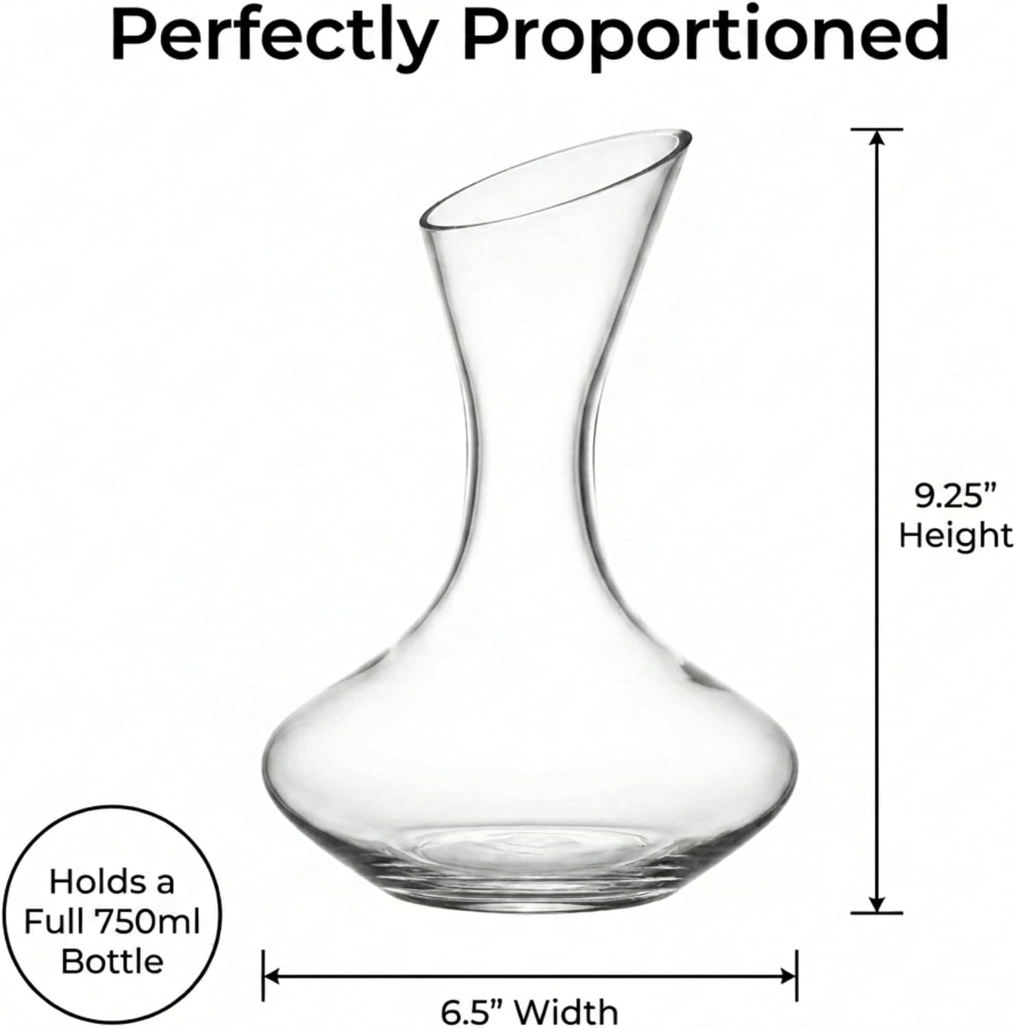 Godinger Wine Decanter Carafe, Hand Blown Wine Decanter Aerator - Wine Gifts