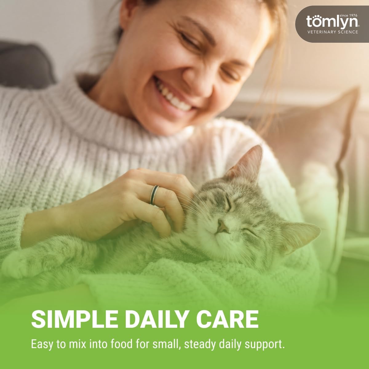 Tomlyn Immune Support Daily L-Lysine Supplement, Fish-Flavored Lysine Powder for Cats and Kittens, 3.5oz
