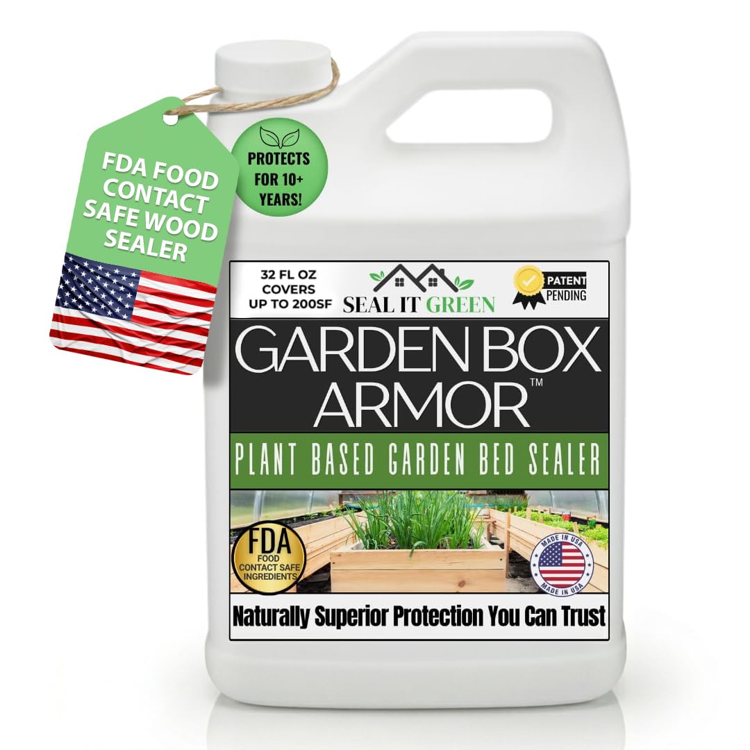 Garden Box Sealer | FDA Food Contact Safe Plant-Based Wood Sealant for Raised Bed