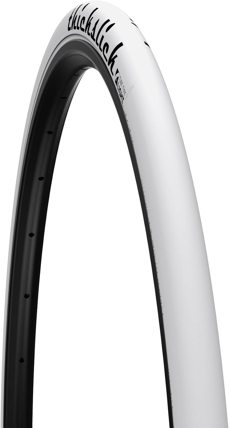 WTB ThickSlick Hybrid Bike Tire (26"/29"/700c) Wire Bead - Slick Tread - Commuter & Campus (Black/White, Optional Flat Guard)