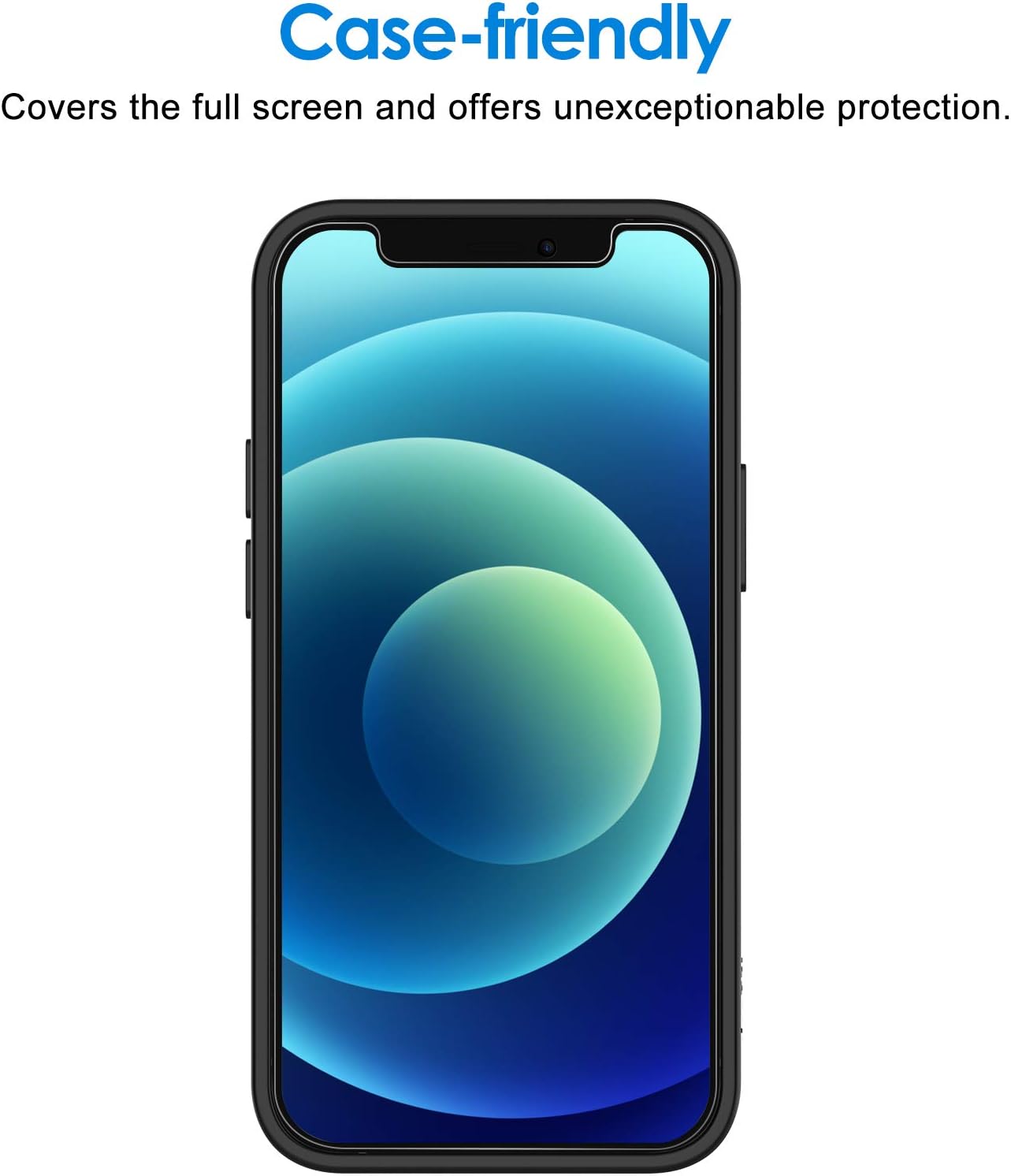 JETech Screen Protector for iPhone 12 mini, 3-Pack | HD Clear, Face ID Compatible, Anti-Scratch Glass