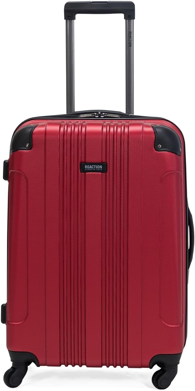 Kenneth Cole REACTION Out of Bounds Lightweight Hardshell 4-Wheel Spinner Luggage, Teal, 20-Inch Carry On