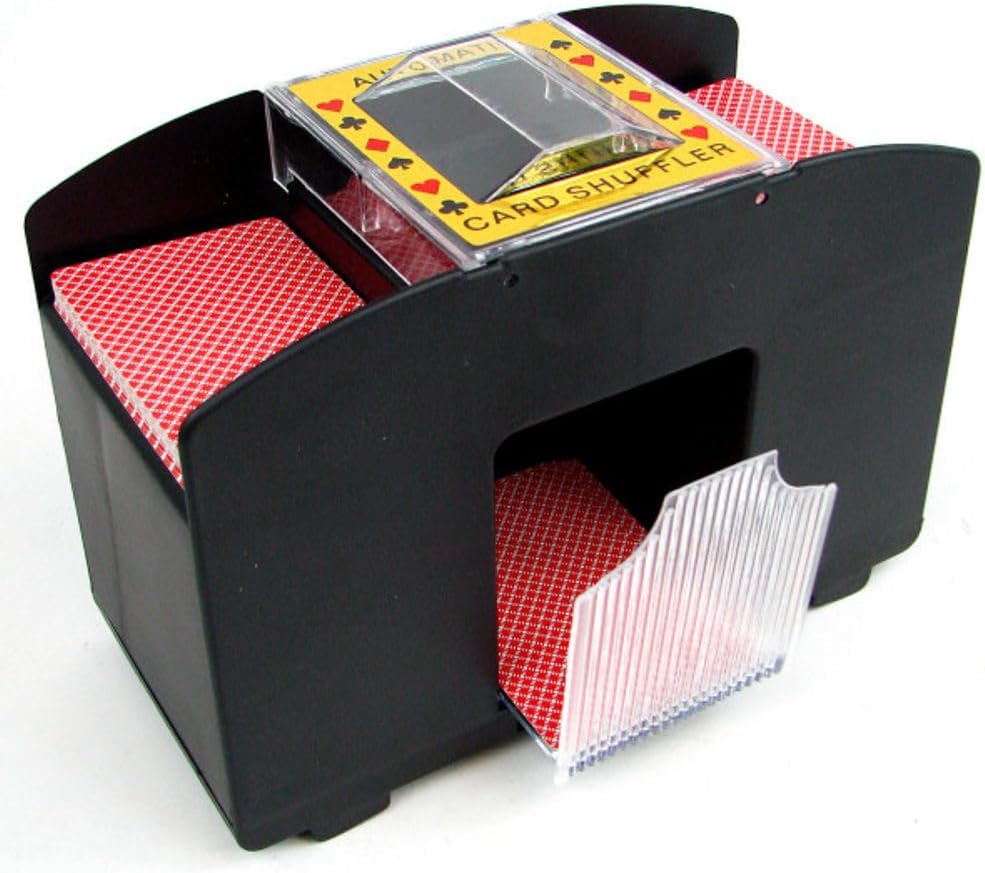 Automatic Card Shuffler – Battery-Operated 4-Deck Playing Card Dispenser – For Game Night and Casino Game Accessories by Trademark Poker