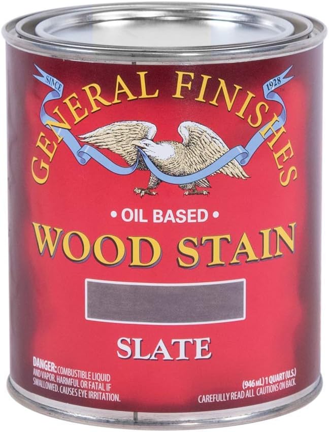 General Finishes Oil Based Penetrating Wood Stain, 1/2 Pint, American Walnut
