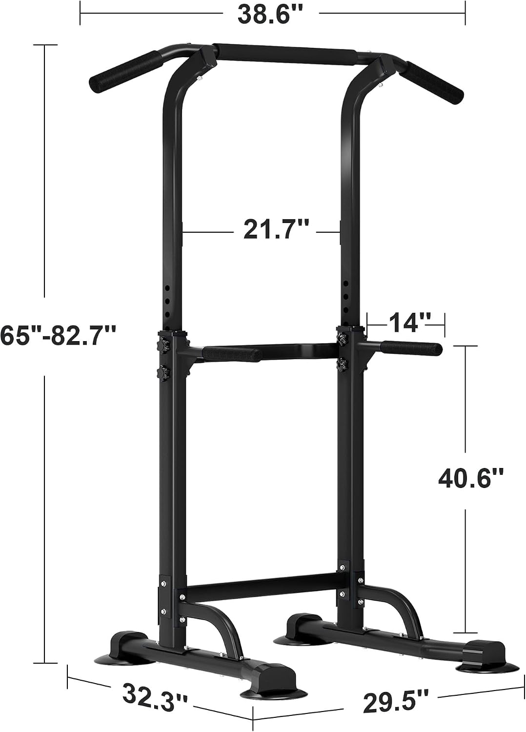 SogesHome Multi-Function Power Tower Pull Up Bar Dip Station for Home Gym