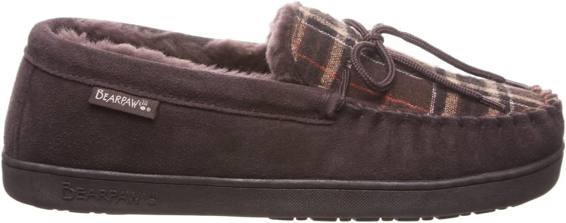 BEARPAW Moc II 2 - Men's Sheepskin Slipper - 1295M | Comfortable & Lightweight Men's Shoe, Medium Fit, Multiple Colors