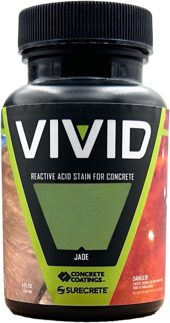 CC Concrete Coatings Vivid Acid Stain for Concrete | Weathered Terracotta | 4 oz Tester