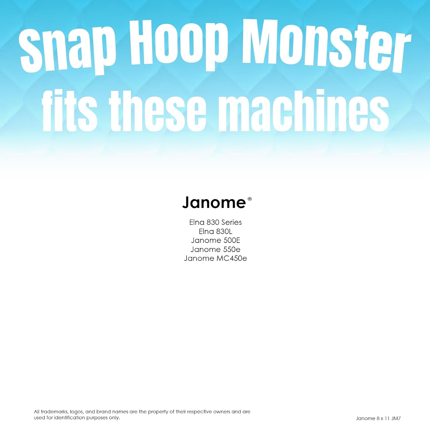 Snap Hoop Monster for Janome® (8" x 11") | Magnetic Embroidery Hoop for Machine Embroidery