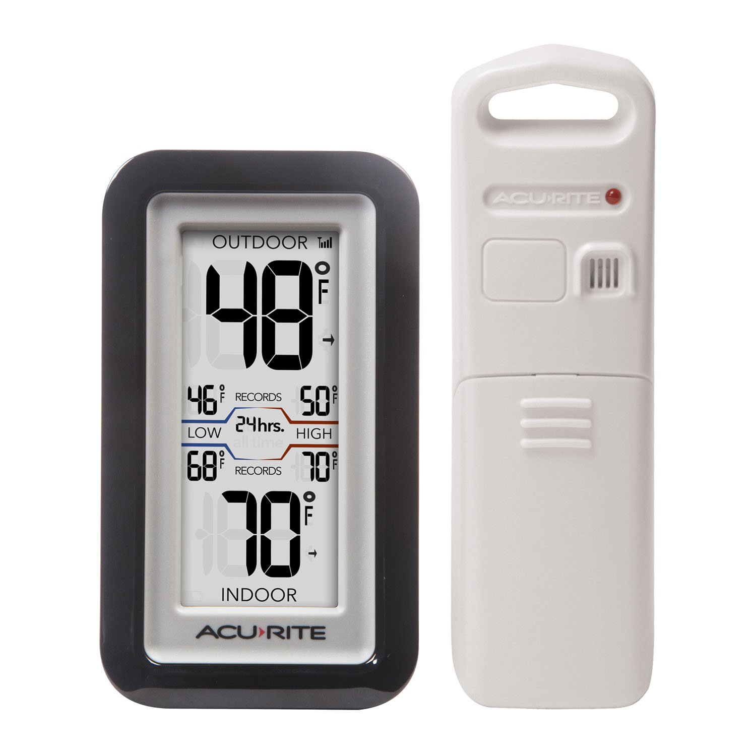 AcuRite 02049 Digital Thermometer with Indoor/Outdoor Temperature,White