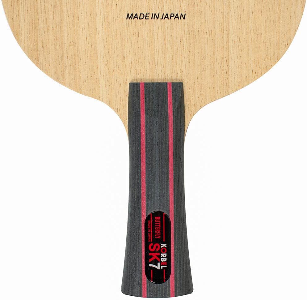 Butterfly Korbel SK7 Table Tennis Blade - 7-ply All-Wood Blade - Professional Butterfly Table Tennis Blade - Available in AN, FL, and ST Shakehand Handle Styles - Made in Japan