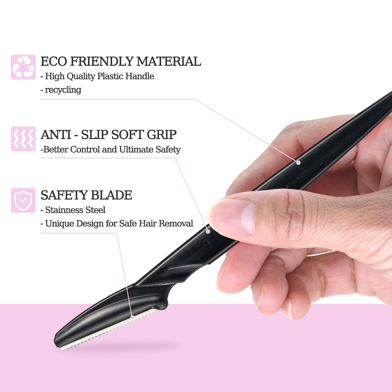 40pcs Dermaplane Razor for Women Face, Stainless Steel Eyebrow Razor