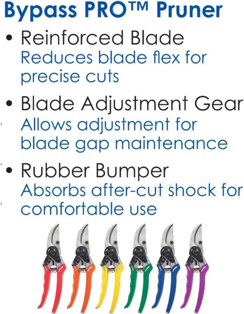 Dramm 18043 ColorPoint Bypass Pruner with Stainless Steel Blade, Yellow