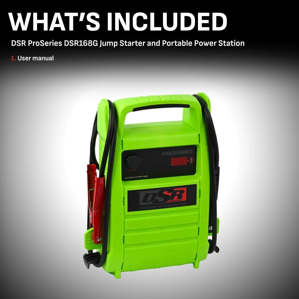 Schumacher Electric DSR Pro Series Portable Jump Starter & Power Station - 12V Jump Box for Car