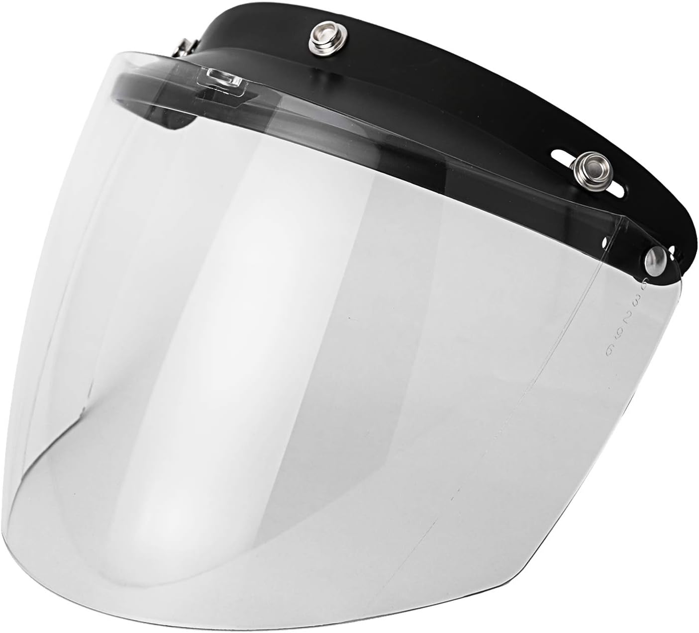 3-Snap Flip Shield Visor for Motorcycle Helmets (Clear)