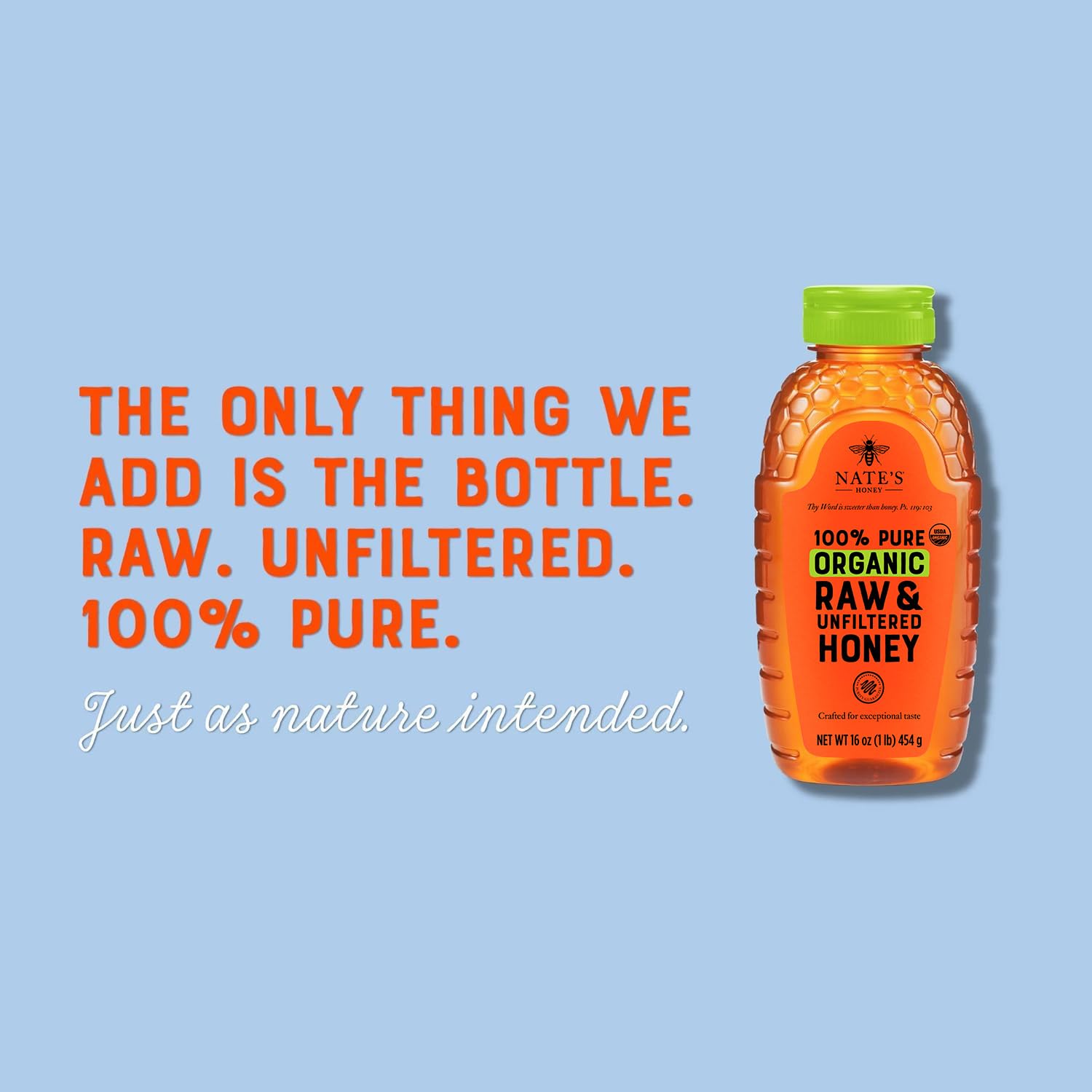 Nate's Organic Honey - 32oz. Squeeze Bottle