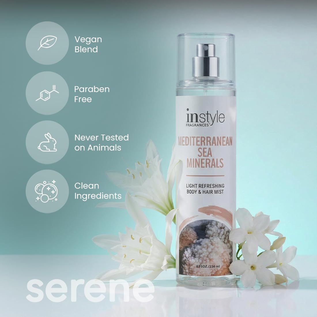 Instyle Fragrances Light Refreshing Body & Hair Mist, Tahitian Vanilla