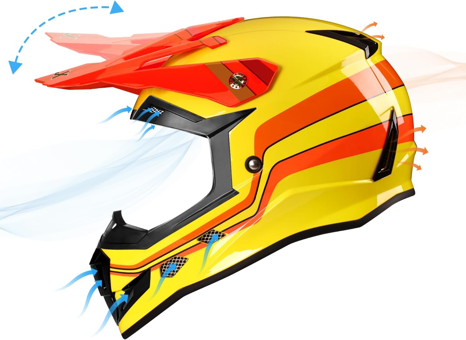 GLX GX623 Youth ATV & Dirt Bike Helmet Combo, DOT | Adult-Level Safety for Kids: Premium, full-grown protection engineered into a comfortable, youth-sized package