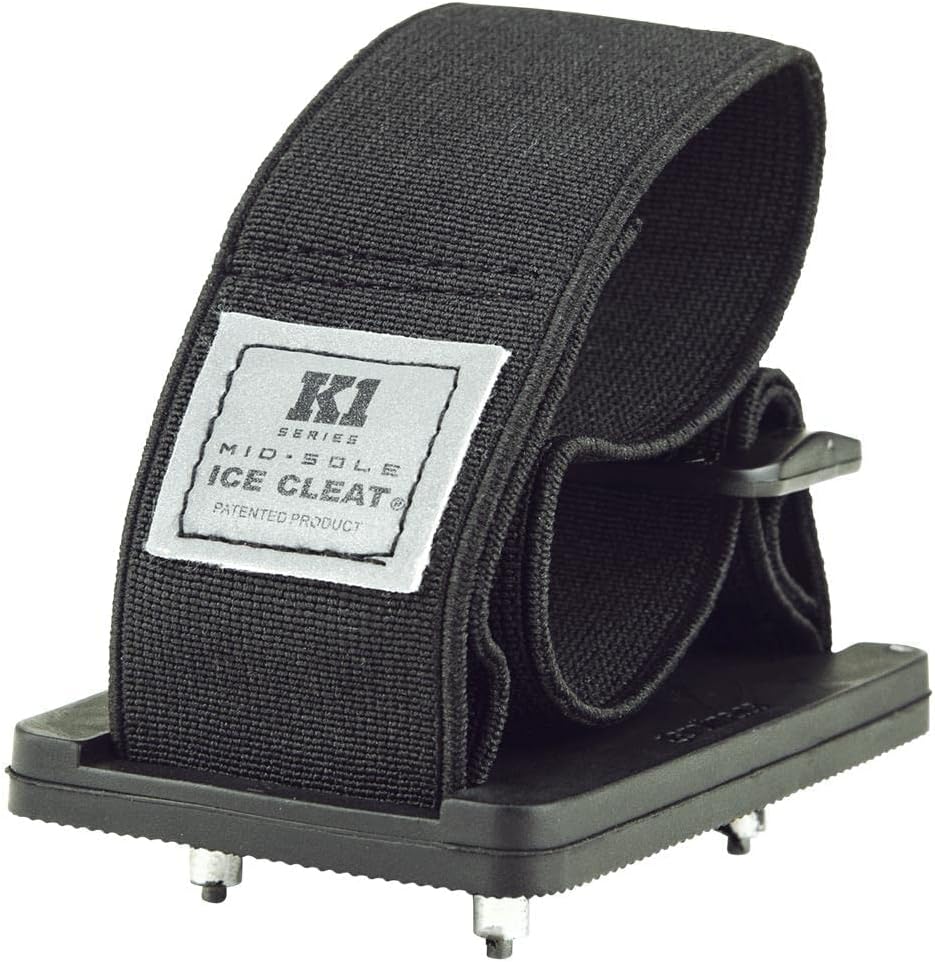 K1 Mid-Sole Ice Cleats for Men & Women - Rotatable Traction Aids For Winter Snow - Hi Vis - Low Profile
