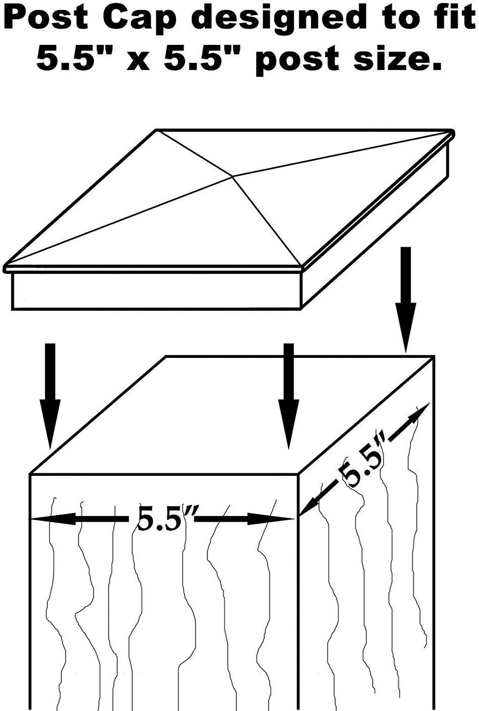 Nuvo Iron Pyramid Post Cap, 5 1/2" x 5 1/2"