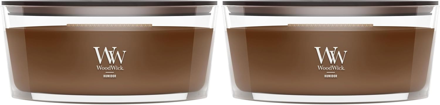 WoodWick Fireside Holiday Candle Gifts for Women and Men, 9.7 oz Medium Hourglass Candle with Crackling Wick