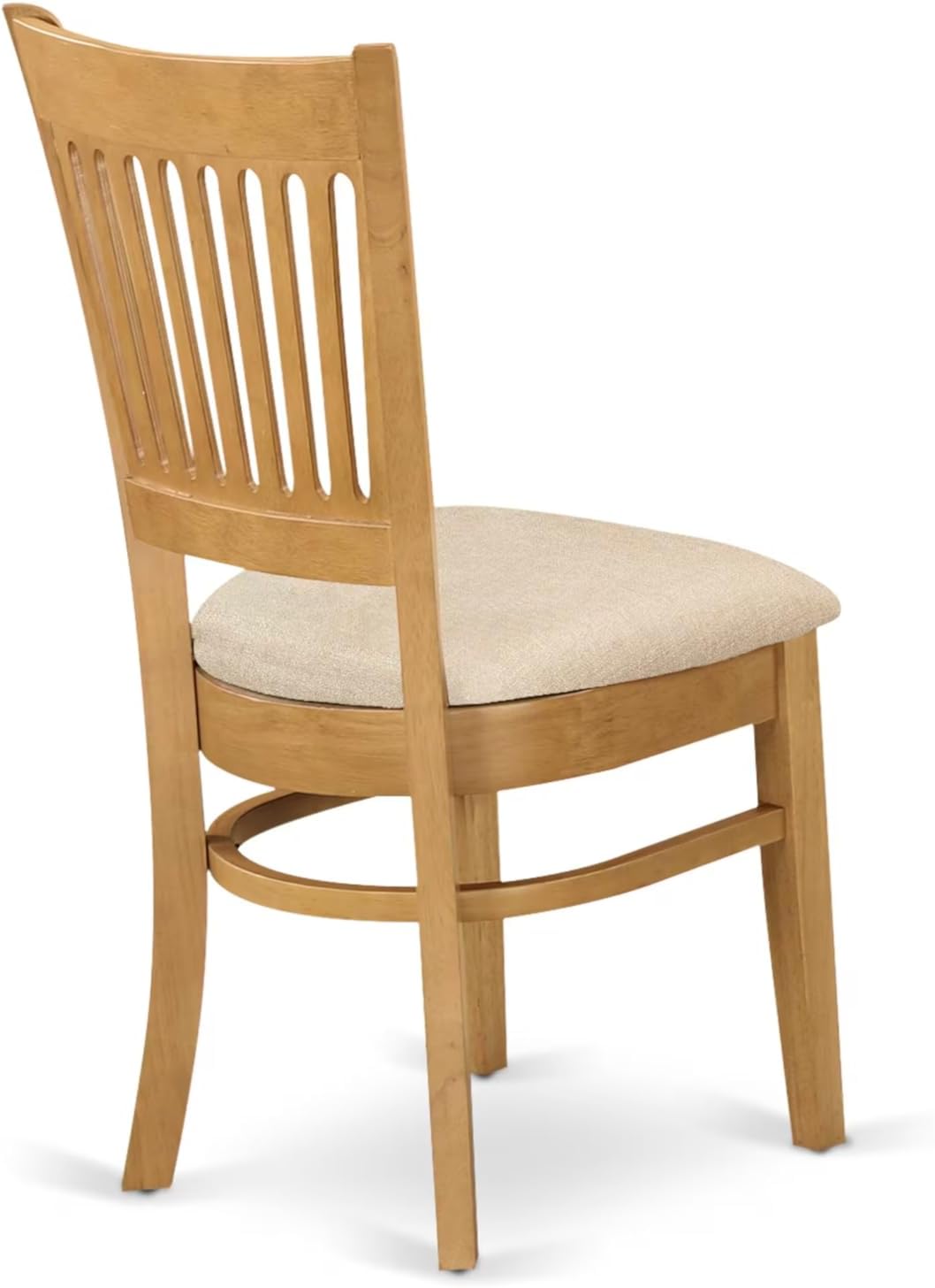 East West Furniture VAC-OAK-C Vancouver Dining Chairs - Linen Fabric Upholstered Wood Chairs, Set of 2, Oak