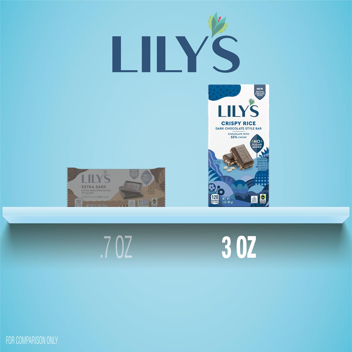 LILY'S Almond Dark Chocolate Style No Sugar Added, Sweets Bars, 3 oz (12 Count)