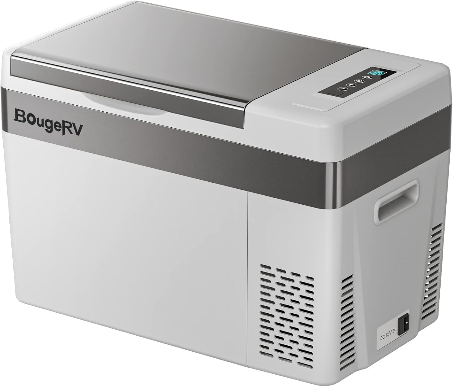 BougeRV 12v refrigerator 23 Quart, -8℉~50℉ Portable Freezer for Car, Grey