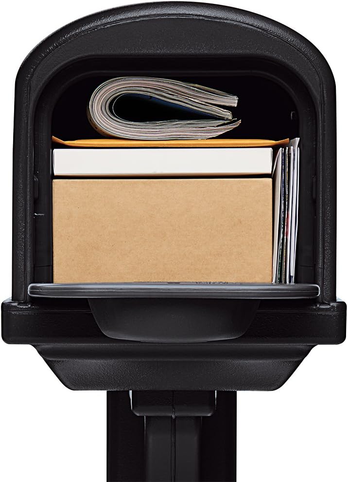 Gibraltar Mailboxes Classic Medium Capacity Double-Walled Plastic Mocha, All-In-One Mailbox & Post Combo Kit, GCL10000M,large
