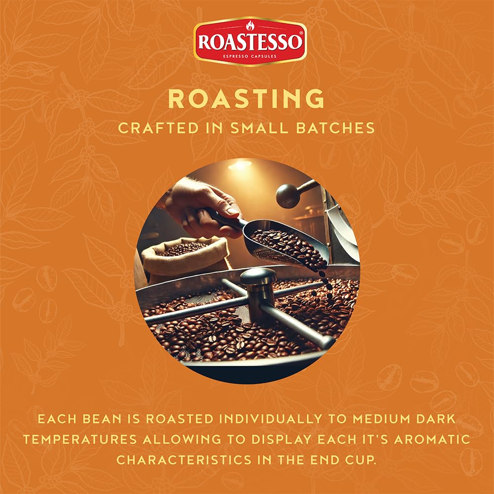 Roastesso, Aluminum Espresso Capsules, Flavors Variety Pack, Natural Flavored Coffee Pods with French Vanilla, Caramel, Chocolate & Hazelnut