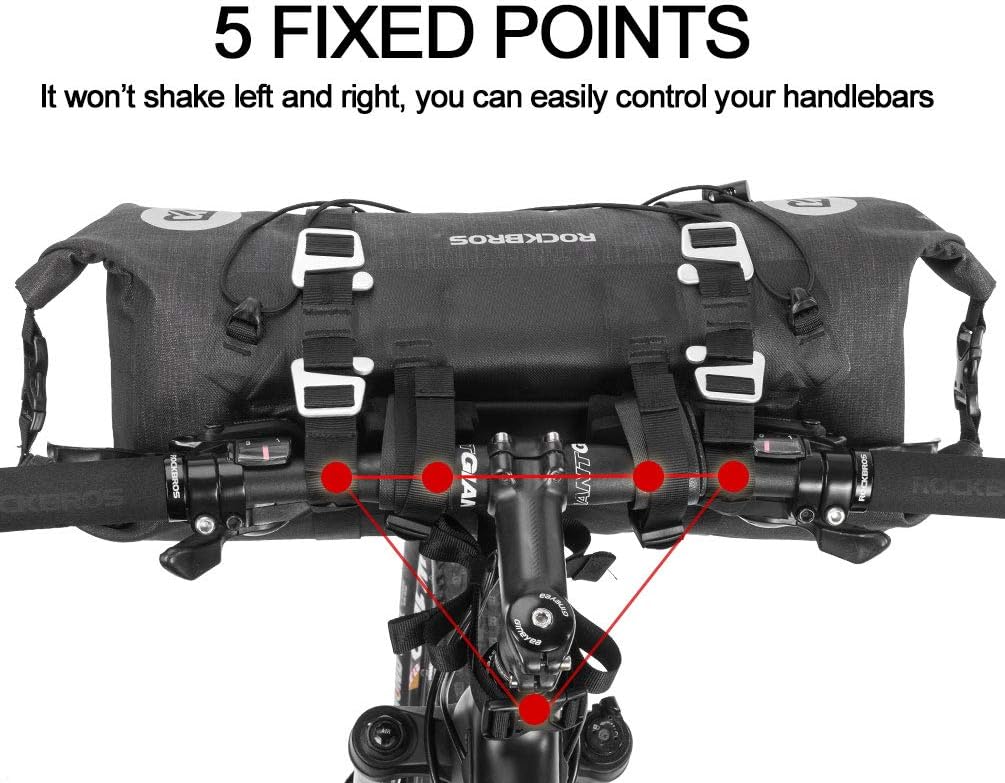 ROCKBROS Bikepacking Bike Handlebar Bag 7L-14L Waterproof for MTB Road