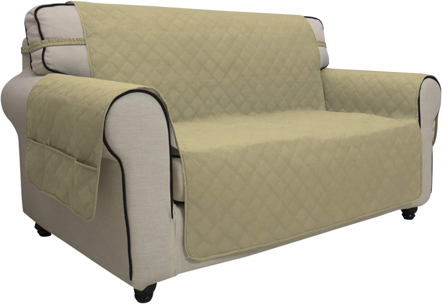 Easy-Going Waterproof Non-Slip Couch Cover, Small Recliner, Chocolate